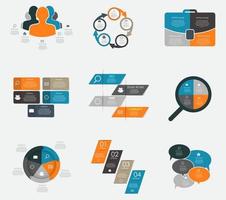 Collection of Infographic Templates for Business Vector Illustra