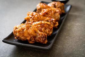 Fried chicken with sauce in Korean style photo