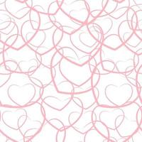 Heart Love Seamless Pattern Background Vector Illustration