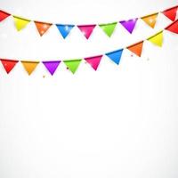 Party Background with Flags Vector Illustration