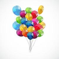 Color Glossy Balloons Background Vector Illustration