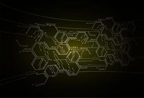 Fondo de concepto de tecnología futura de circuito cibernético vector