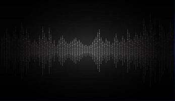 Sound waves oscillating dark light vector