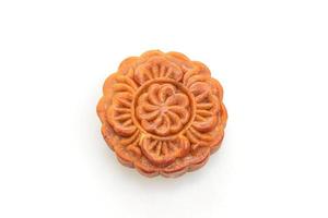 Moon cake isolated on white background photo