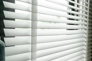 Close up vertical blinds decoration in room photo