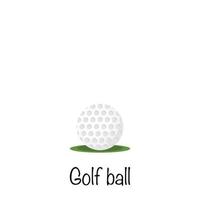 white golf ball vector