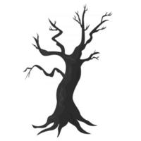 creepy black tree vector