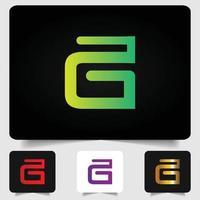 G letter logo modern abstract gradient design vector