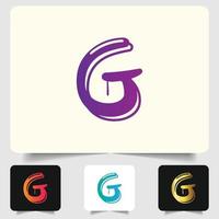 diseño abstracto del logotipo de la letra g vector