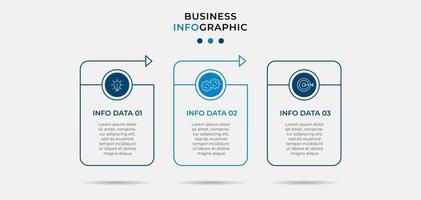 Minimal Business Infographics template. Timeline with 6 steps, options and marketing icons .Vector linear infographic with two circle conected elements. Can be use for presentation. Eps10 vector