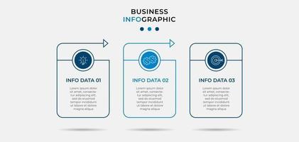 Plantilla mínima de infografías de negocios. línea de tiempo con 6 pasos, opciones e iconos de marketing. Infografía lineal de vector con dos elementos conectados en círculo. se puede utilizar para presentaciones. vector eps10