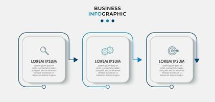 Minimal Business Infographics template. Timeline with 6 steps, options and marketing icons .Vector linear infographic with two circle conected elements. Can be use for presentation. Eps10 vector