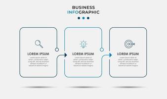 Minimal Business Infographics template. Timeline with 6 steps, options and marketing icons .Vector linear infographic with two circle conected elements. Can be use for presentation. Eps10 vector