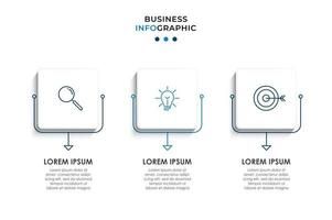 Plantilla mínima de infografías de negocios. línea de tiempo con 6 pasos, opciones e iconos de marketing. Infografía lineal de vector con dos elementos conectados en círculo. se puede utilizar para presentaciones. vector eps10