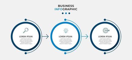 Minimal Business Infographics template. Timeline with 6 steps, options and marketing icons .Vector linear infographic with two circle conected elements. Can be use for presentation. Eps10 vector