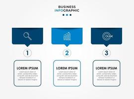 Minimal Business Infographics template. Timeline with 6 steps, options and marketing icons .Vector linear infographic with two circle conected elements. Can be use for presentation. Eps10 vector