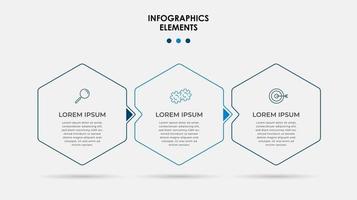 Minimal Business Infographics template. Timeline with 6 steps, options and marketing icons .Vector linear infographic with two circle conected elements. Can be use for presentation. Eps10 vector