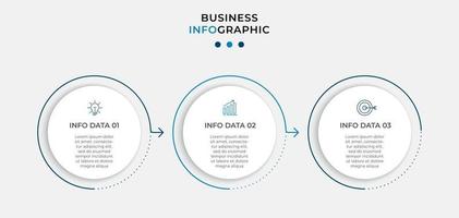 Plantilla mínima de infografías de negocios. línea de tiempo con 6 pasos, opciones e iconos de marketing. Infografía lineal de vector con dos elementos conectados en círculo. se puede utilizar para presentaciones. vector eps10