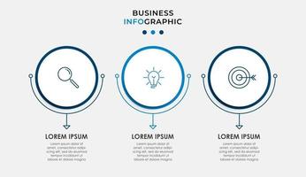 Minimal Business Infographics template. Timeline with 6 steps, options and marketing icons .Vector linear infographic with two circle conected elements. Can be use for presentation. Eps10 vector