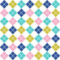 Vintage seamless pattern with soft color rhombus. Retro geometric background. Vector illustration.