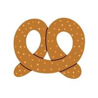 pretzel sobre un fondo blanco. ilustración vectorial en estilo doodle vector