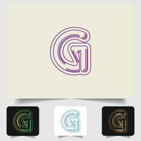 G letter logo modern abstract gradient design vector