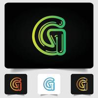 G letter logo modern abstract gradient design vector