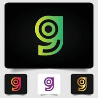 G letter logo modern abstract gradient design vector