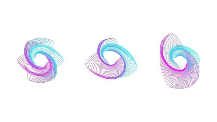Set of Colorful Abstract Shapes