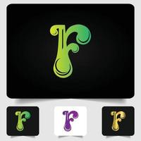 logotipo de la letra f moderno diseño degradado abstracto vector