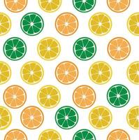 lemon and orange slices Seamless pattern vector