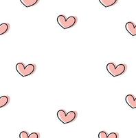 Small hearts vector seamless pattern