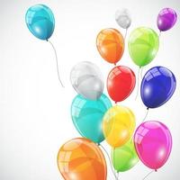 Color Glossy Balloons Background Vector Illustration