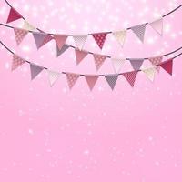 Party Background with Flags Vector Illustration