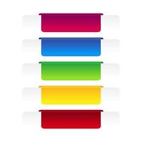 Set of colorful label banner. vector