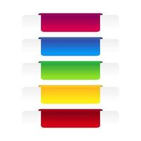 Set of colorful label banner. vector