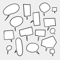 Blank white speech bubbles. Thinking balloon talks bubbling chat comment cloud comic retro shouting voice shapes. vector