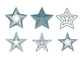 Star icon set design vector