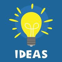 Idea concept and  light bulb icon vector