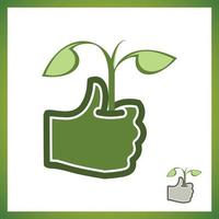 Care of plant line icon. Hand, holding, sapling, leaf. Gardening concept. Vector illustration can be used for topics like growth, planting, ecology