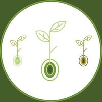 Sprout eco logo, green leaf seedling, growing plant Abstract design concept for eco technology theme. Ecology icon vector