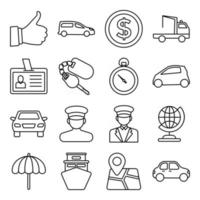 Pack of Hotel and Enjoyment Linear Icons vector