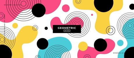 Memphis Style Geometric Background. vector