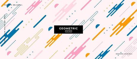 Flat Design Style Geometric Shapes Background. vector