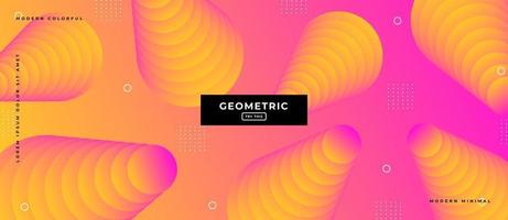 Duotone Style Geometric Shapes Background. vector