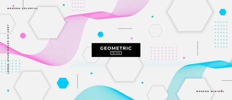 Geometric Hexagon Shapes Background. vector