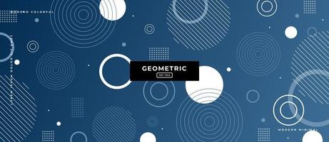 Geometric Circle Shapes Memphis Style Background. vector