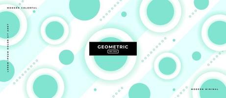 3d Circle Geometric Shapes Background. vector