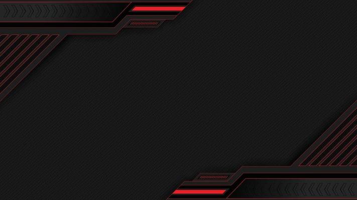 Abstract red and black futuristic gaming background in Livestream  Vector