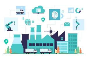 Operation of mechanical and process with technology wi-fi vector